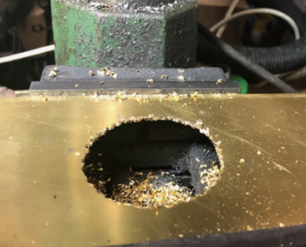 a ragged hole