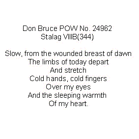 Don Bruce POW No. 24962 Stalag VIIIB (344)