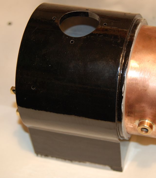 smokebox fitted to boiler barel